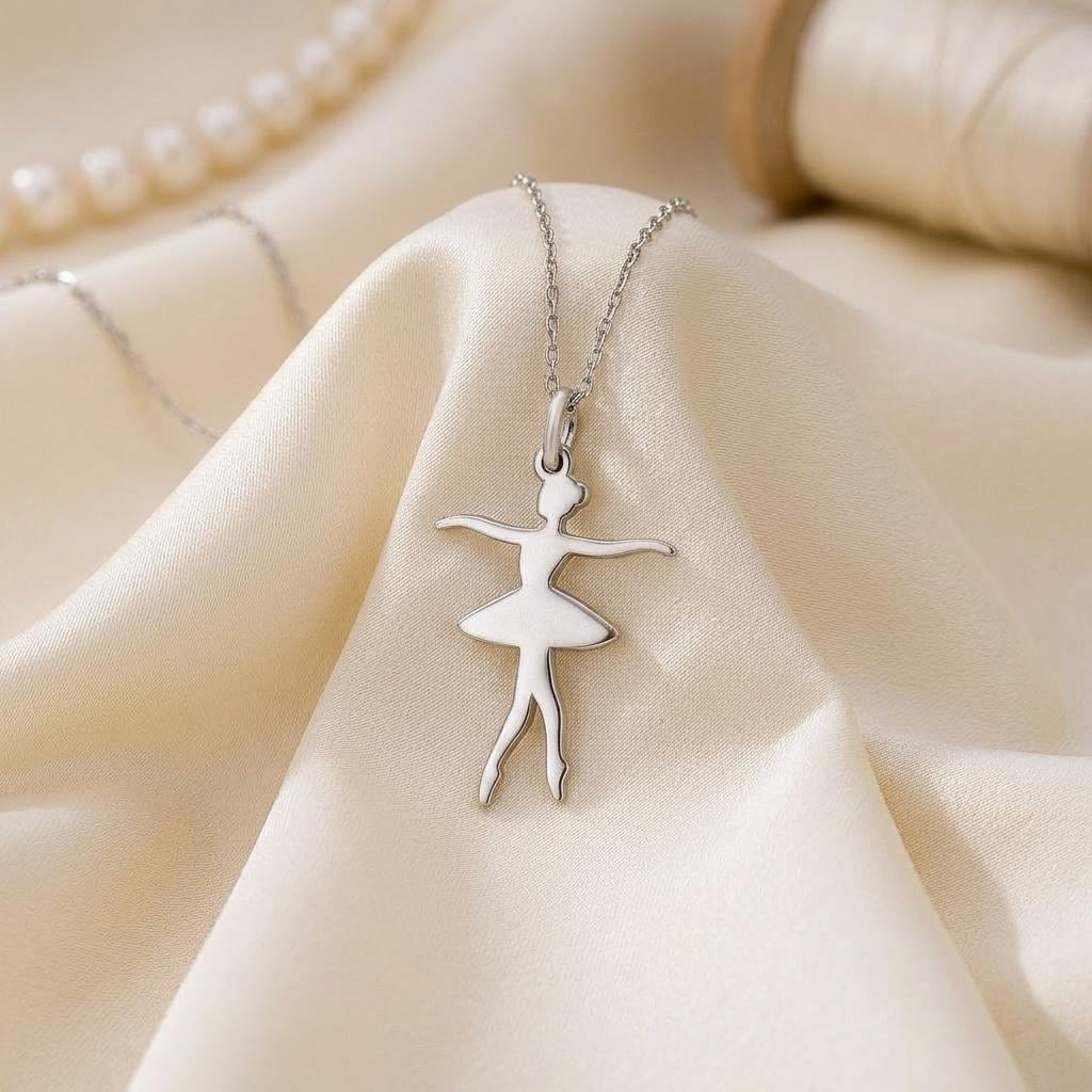 Ballet Dancer Necklace | 925 Sterling Silver Jewelry | Grace & Art Symbol Pendant | Meaningful Gift for Dancers
