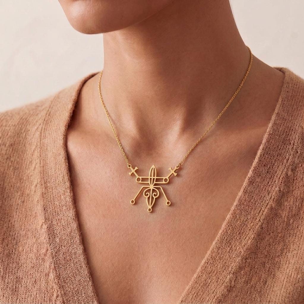 Seal of Beelzebub Pendant | 925 Sterling Silver | Occult Gothic Symbol | Mystical Gift
