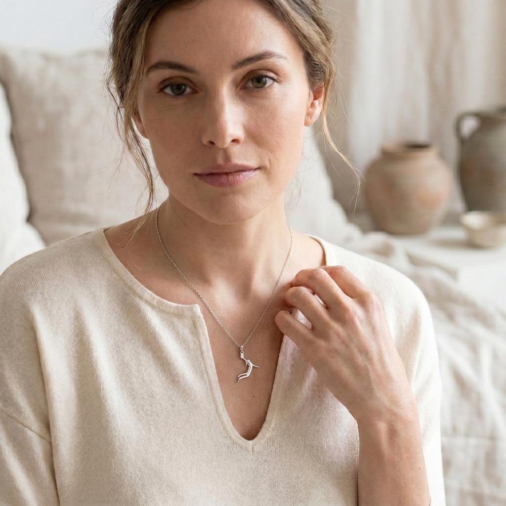 Female Basketball Player Necklace | 925 Sterling Silver Jewelry | Sports Silhouette Pendant | Gift for Basketball Lovers