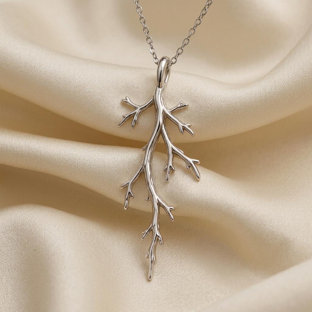 Mystic Forest Branch Pendant | 925 Sterling Silver | Nature Inspired | Meaningful Nature Gift