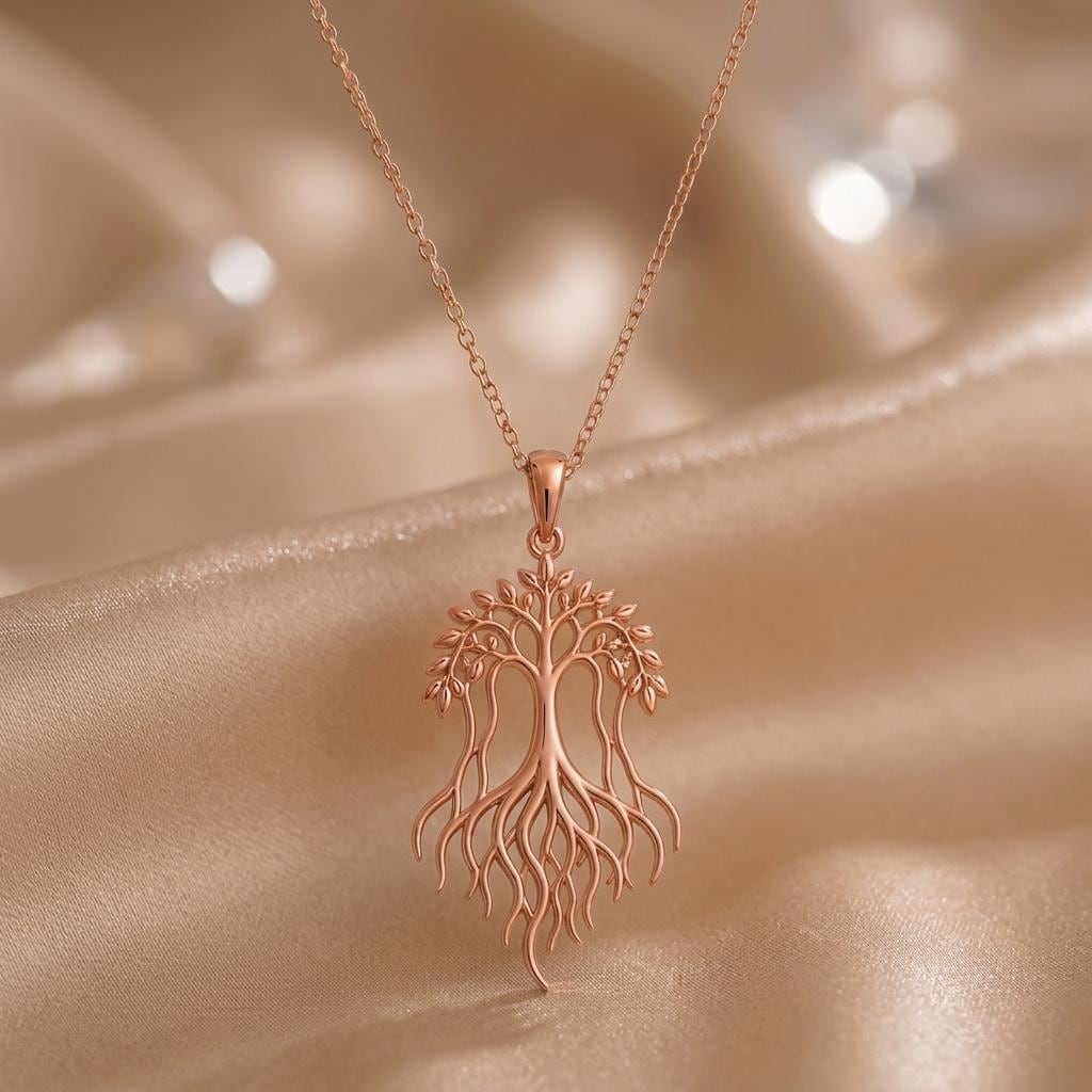 Banyan Flow Necklace | Sterling Silver | Tree of Life Theme | Meaningful Gift