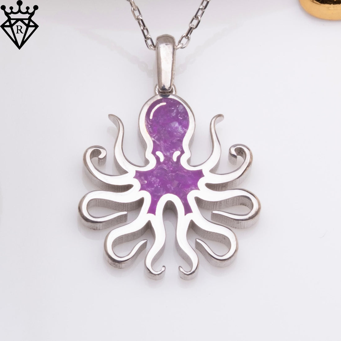 Amethyst Octopus - Gemstone jewelry design featured in the Rimossa meaning guide