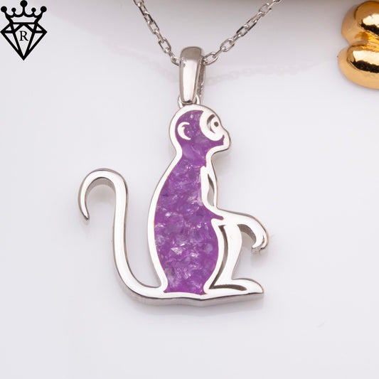 Amethyst Monkey Birthstone jewelry design featured in the Rimossa meaning guide