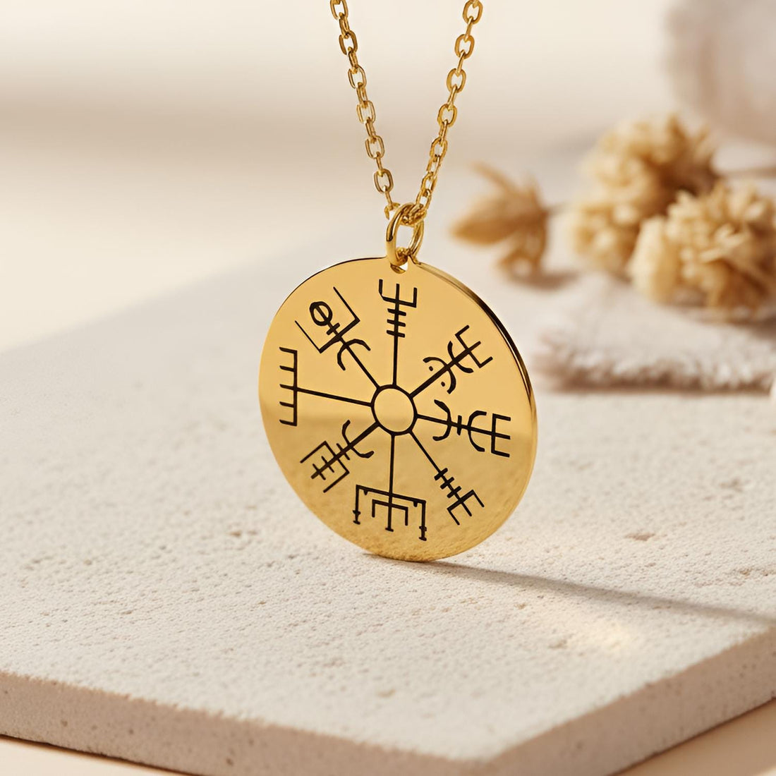 The Vegvisir Symbol jewelry design featured in the Rimossa meaning guide