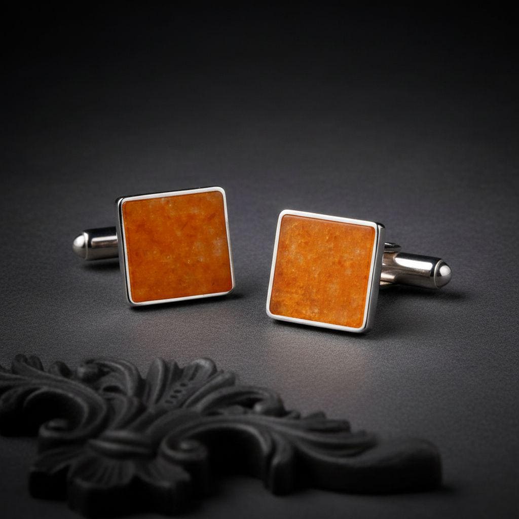 Amber Cufflinks jewelry design featured in the Rimossa meaning guide