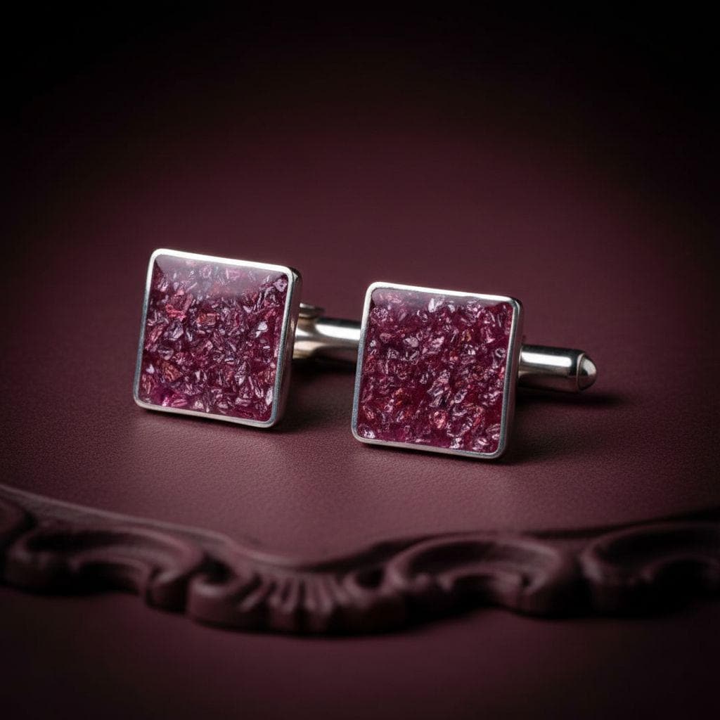 Personalized Garnet Cufflinks jewelry design featured in the Rimossa meaning guide