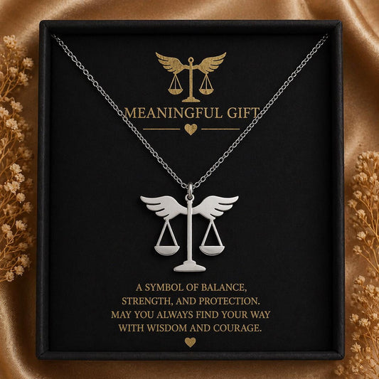 Justice Scales jewelry design featured in the Rimossa meaning guide
