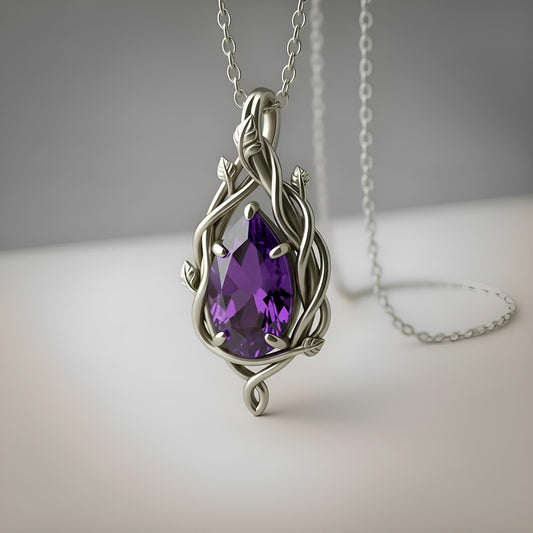 Amethyst Teardrop jewelry design featured in the Rimossa meaning guide