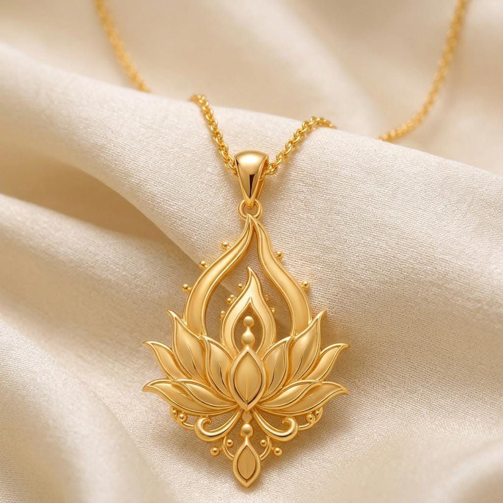Lotus Flame jewelry design featured in the Rimossa meaning guide