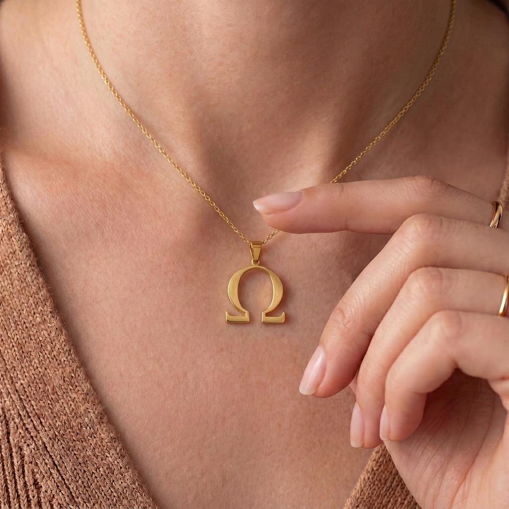 Omega Symbol jewelry design featured in the Rimossa meaning guide