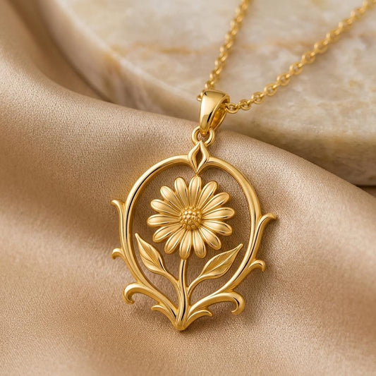 Eternal Daisy Crest jewelry design featured in the Rimossa meaning guide