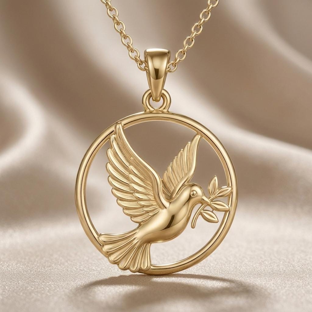 Dove jewelry design featured in the Rimossa meaning guide