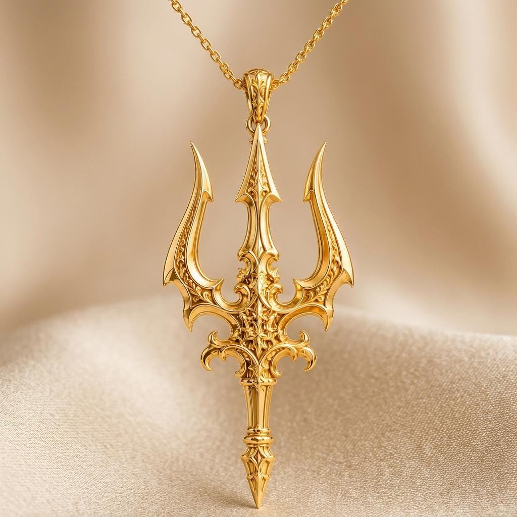 Sacred Trident jewelry design featured in the Rimossa meaning guide