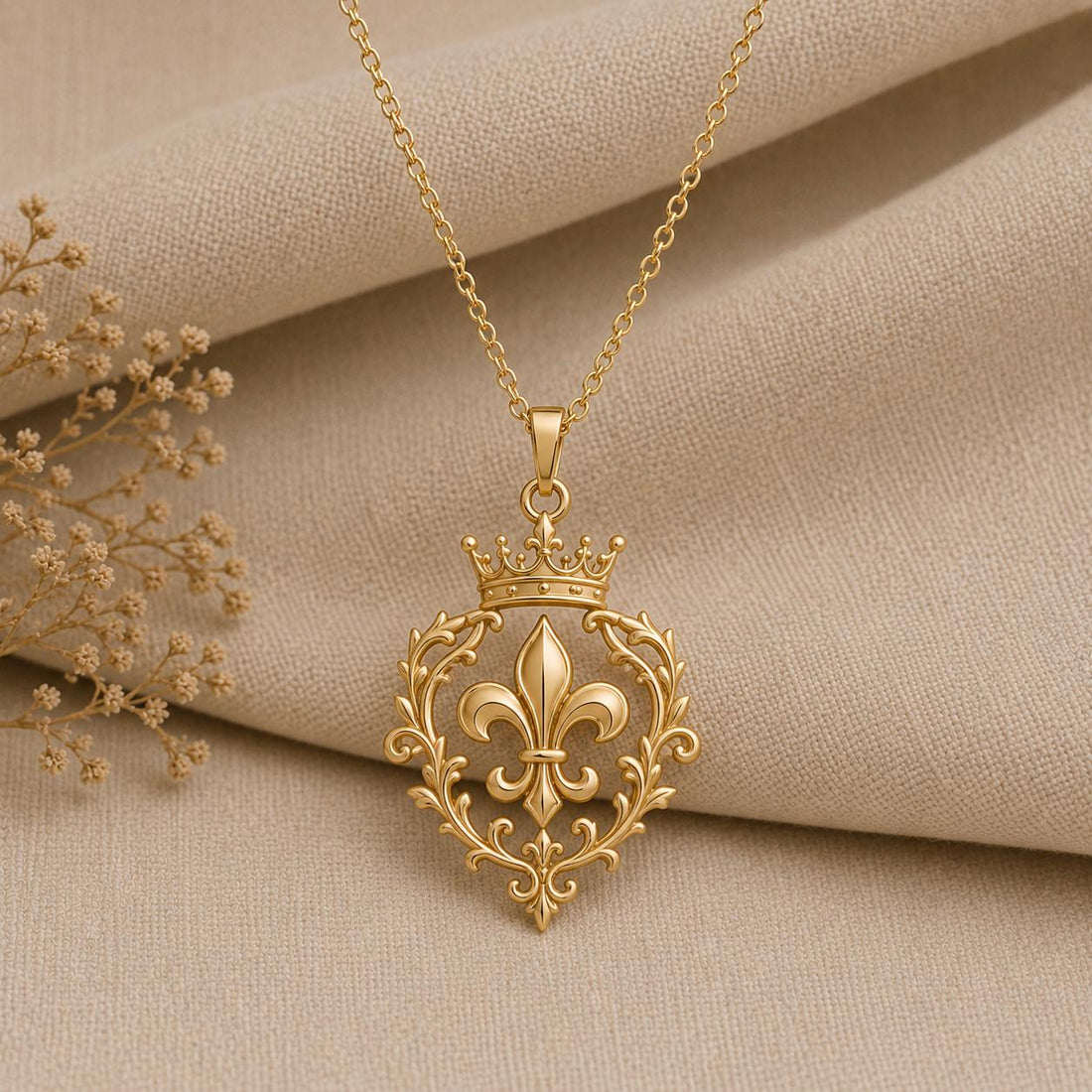 Sovereign Fleur Crest jewelry design featured in the Rimossa meaning guide