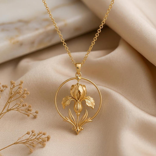 Queen Iris Halo jewelry design featured in the Rimossa meaning guide