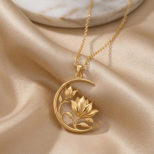 Lunar Magnolia jewelry design featured in the Rimossa meaning guide