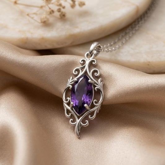 Victorian Leaf Birthstone jewelry design featured in the Rimossa meaning guide