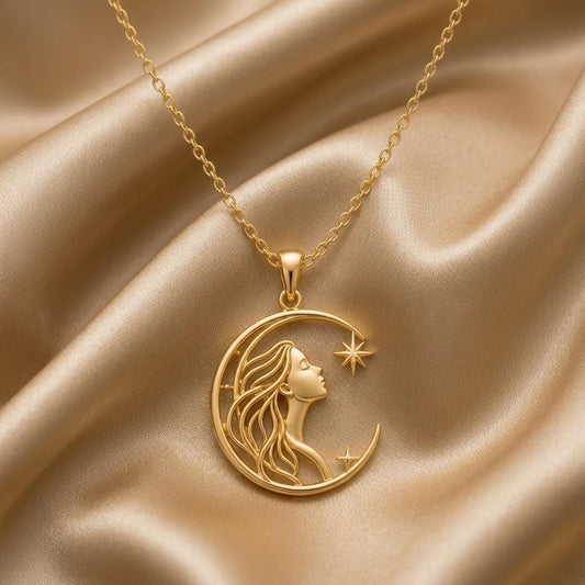 Celestial Woman Silhouette jewelry design featured in the Rimossa meaning guide