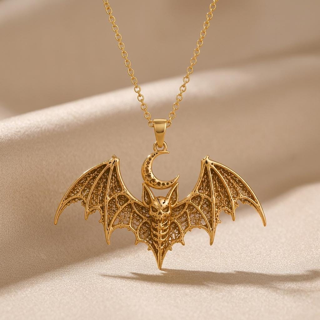 Lunar Bat Relic jewelry design featured in the Rimossa meaning guide