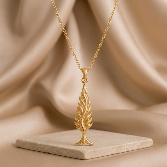 Cypress Flame jewelry design featured in the Rimossa meaning guide