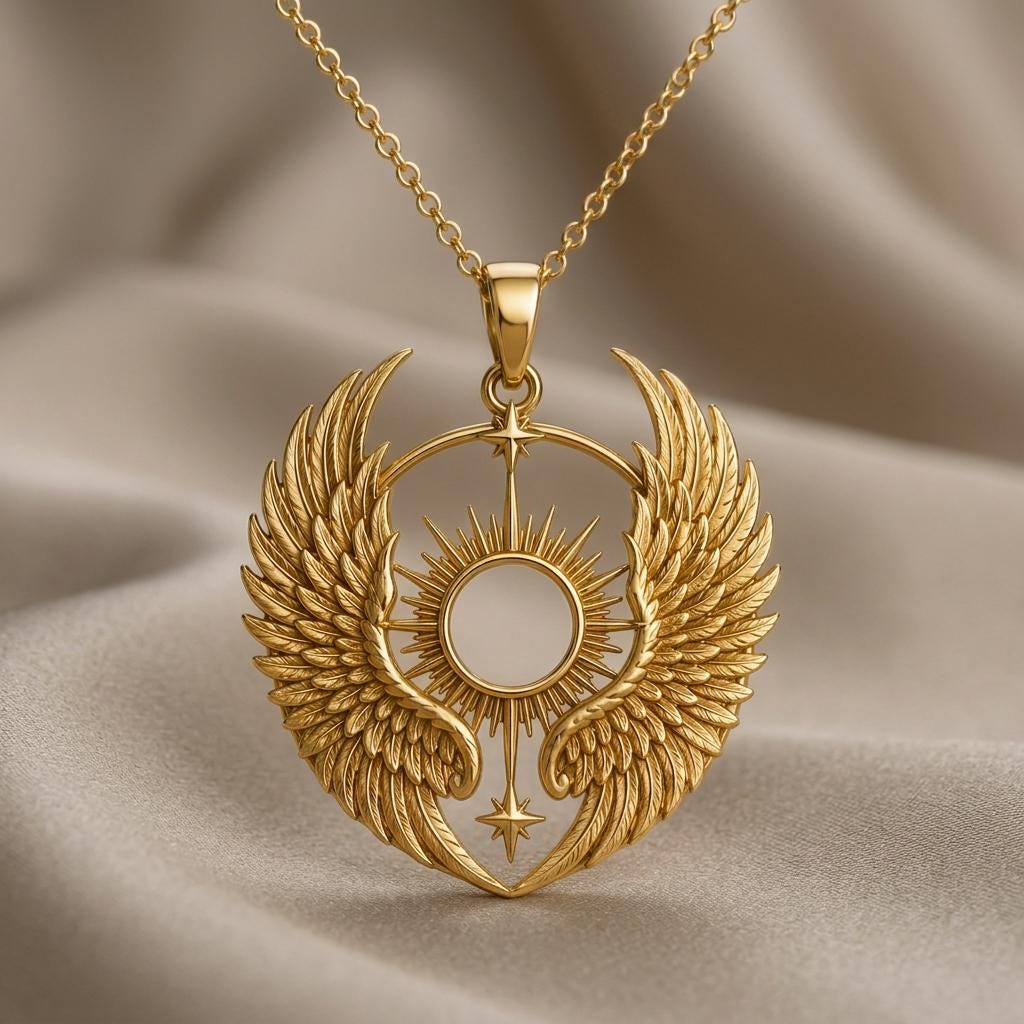 Seraph Wing Halo jewelry design featured in the Rimossa meaning guide