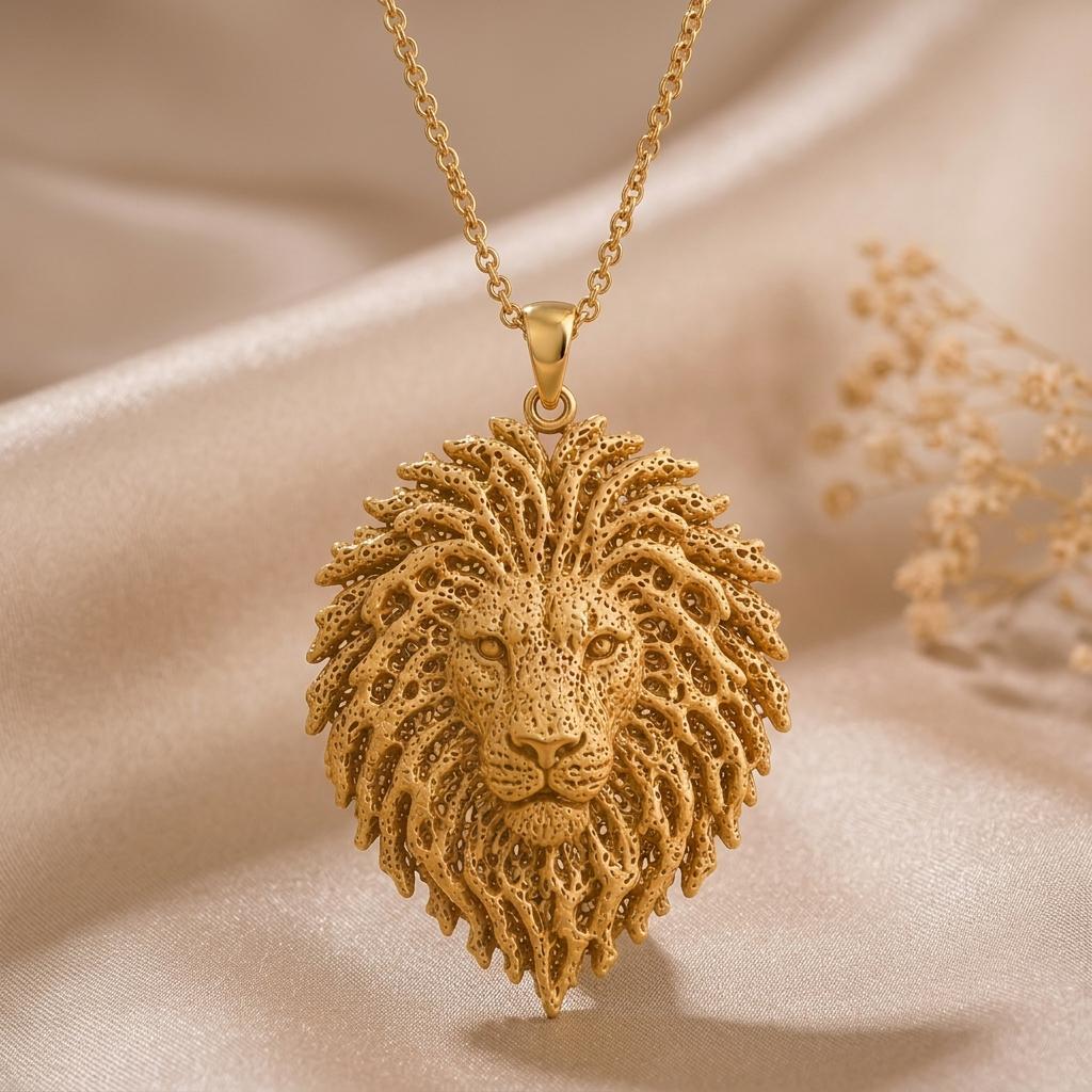Ancient Lion Fossil jewelry design featured in the Rimossa meaning guide