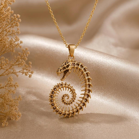 Fossil Cobra Skeleton Halo jewelry design featured in the Rimossa meaning guide
