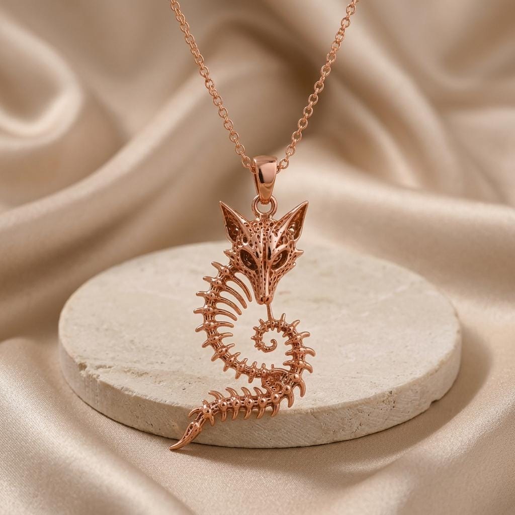 Sacred Fox Skeleton Crest jewelry design featured in the Rimossa meaning guide