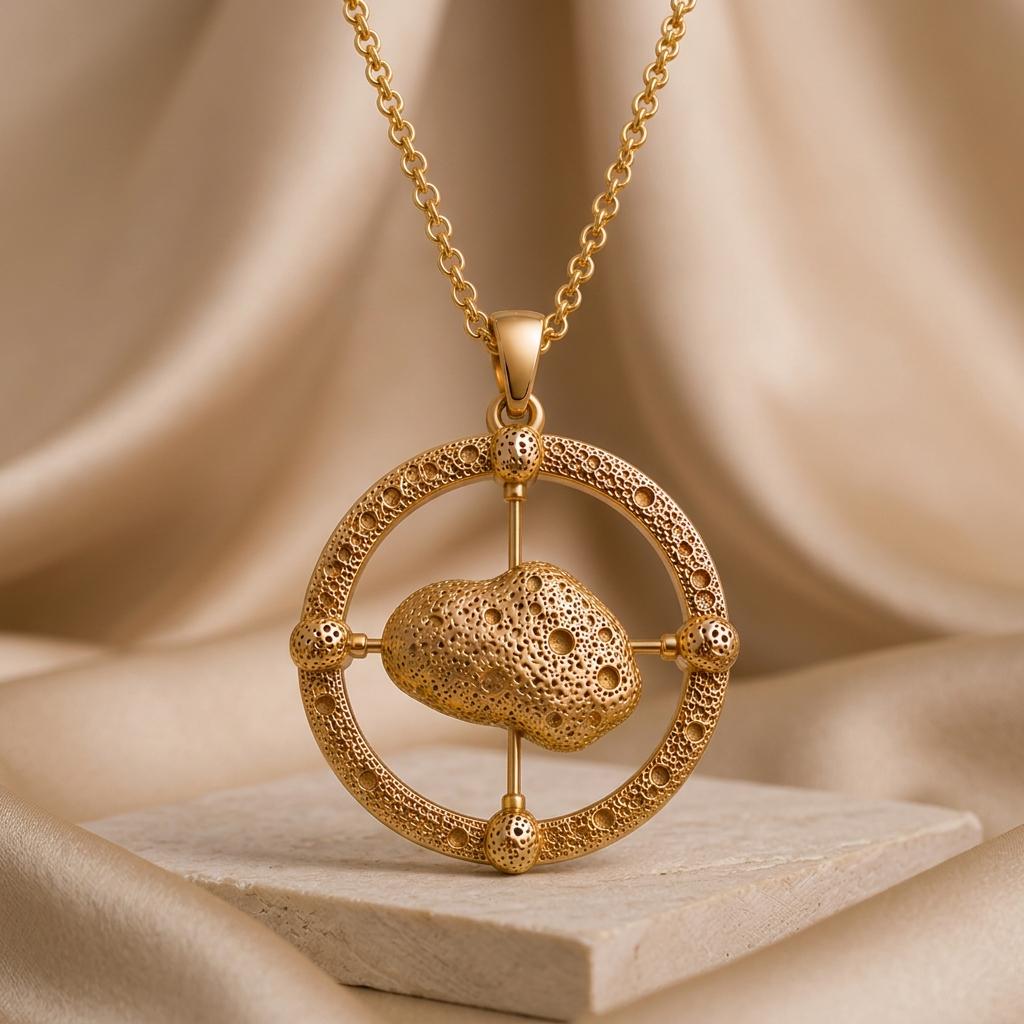 Itokawa Asteroid jewelry design featured in the Rimossa meaning guide