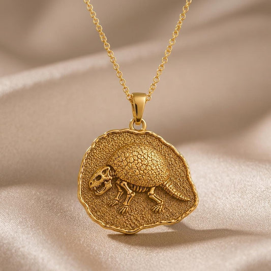 Glyptodon Fossil jewelry design featured in the Rimossa meaning guide