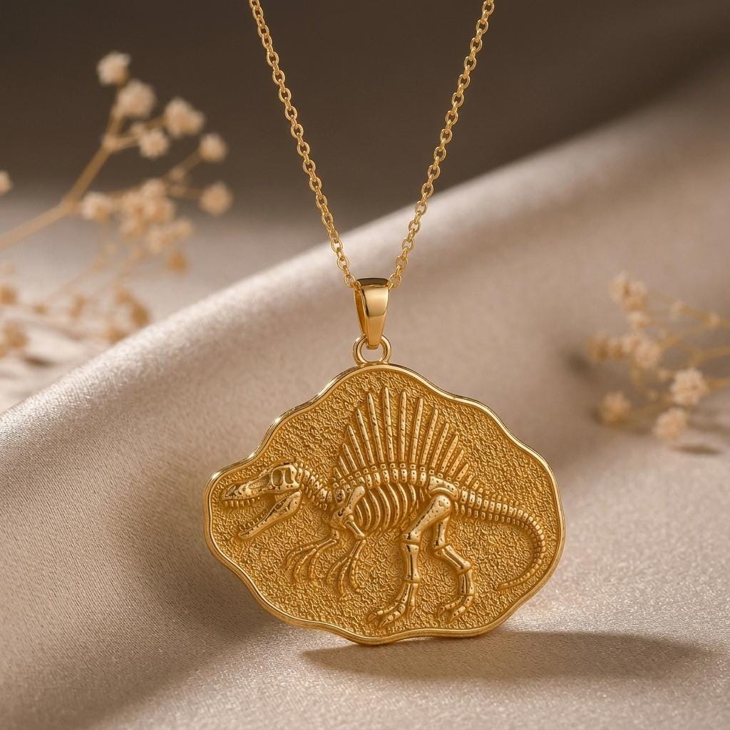 Spinosaurus Fossil jewelry design featured in the Rimossa meaning guide
