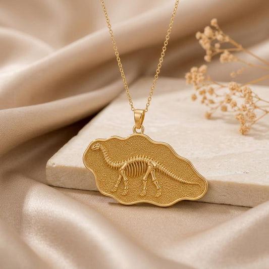 Apatosaurus Fossil jewelry design featured in the Rimossa meaning guide