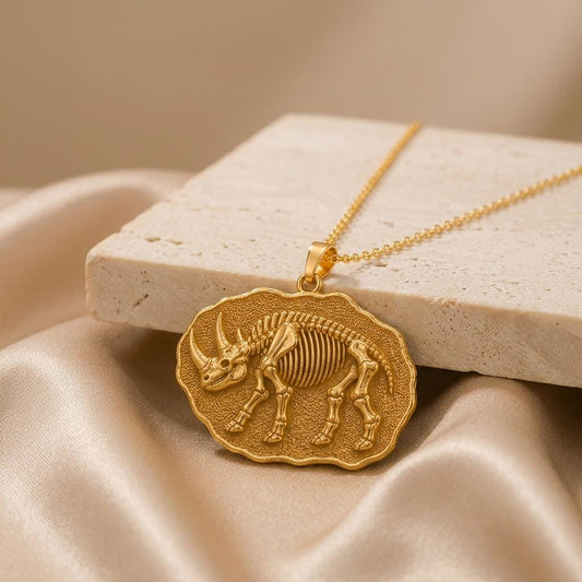 Arsinoitherium Fossil jewelry design featured in the Rimossa meaning guide
