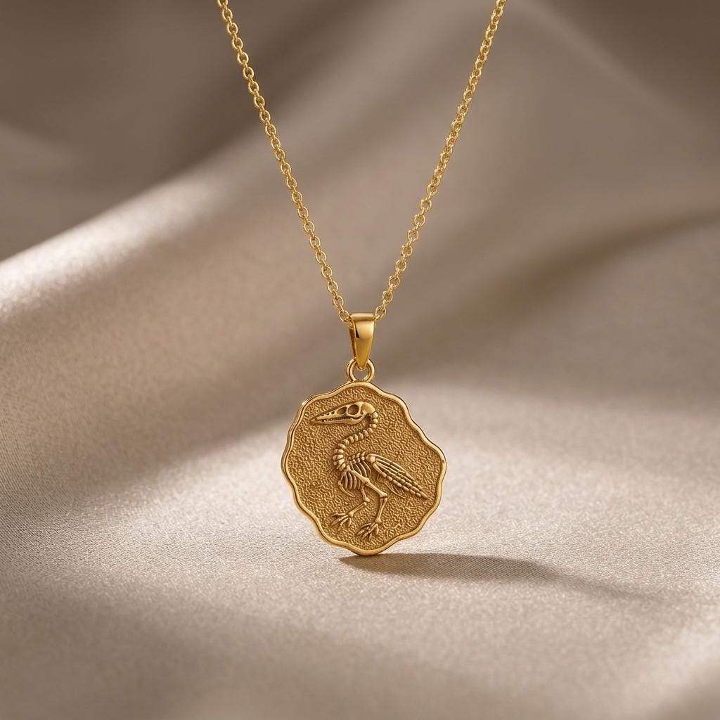 Ichthyornis Fossil jewelry design featured in the Rimossa meaning guide