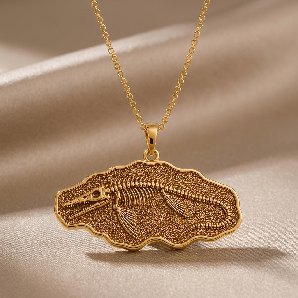 Tylosaurus Fossil jewelry design featured in the Rimossa meaning guide