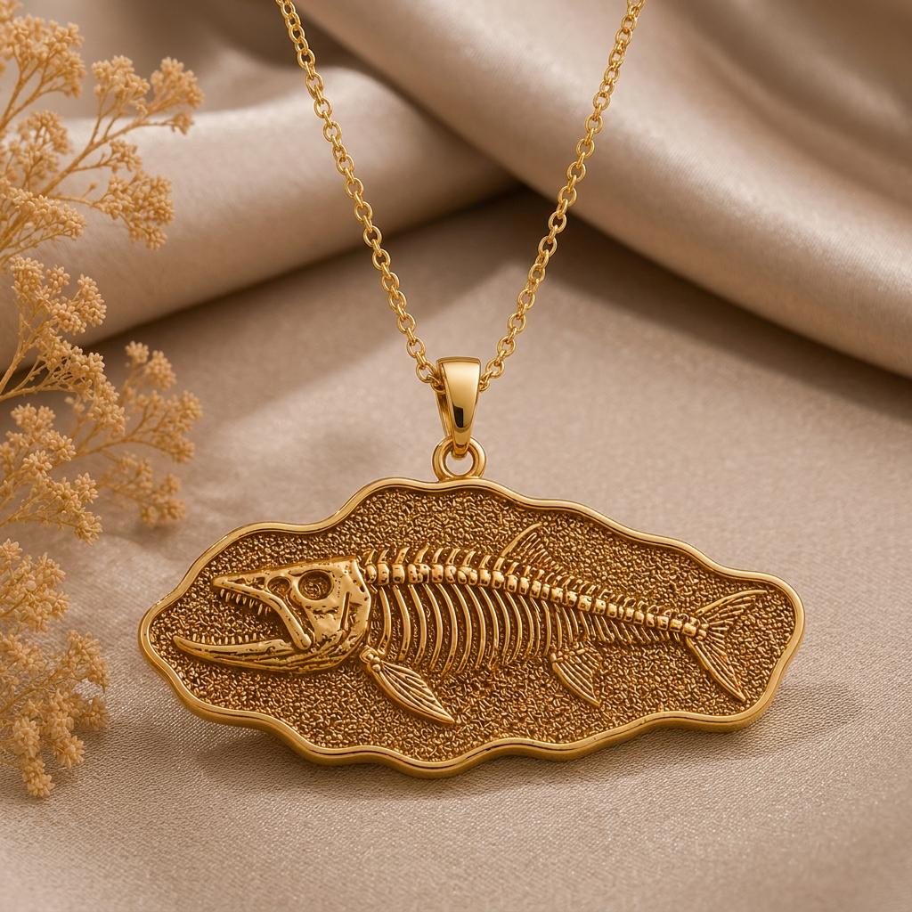 Xiphactinus Fossil jewelry design featured in the Rimossa meaning guide