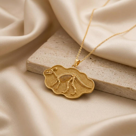 Edmontosaurus Fossil jewelry design featured in the Rimossa meaning guide