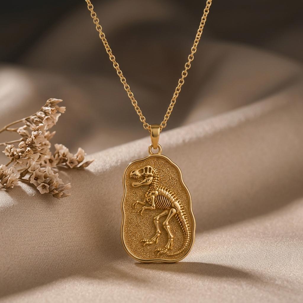 Albertosaurus Fossil jewelry design featured in the Rimossa meaning guide