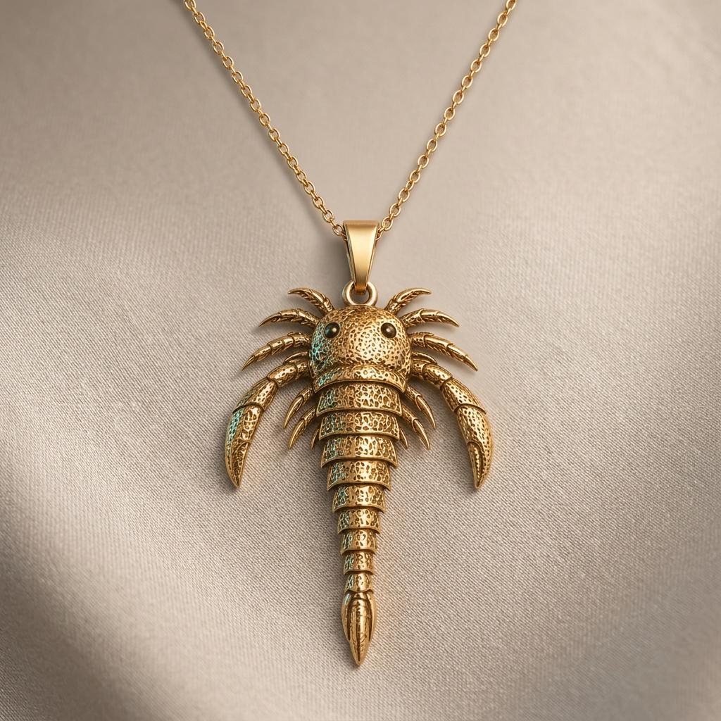 Eurypterid jewelry design featured in the Rimossa meaning guide
