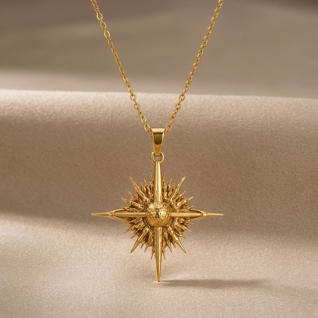 Celestial Necklaces Collection featuring handcrafted sterling silver and gold pendants inspired by stars, planets, black holes, supernovas, and cosmic wonders.