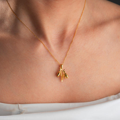 Snowdrop Flower Necklace | 925 Sterling Silver | January Birth Flower Minimalist Jewelry | Birth Month Gift