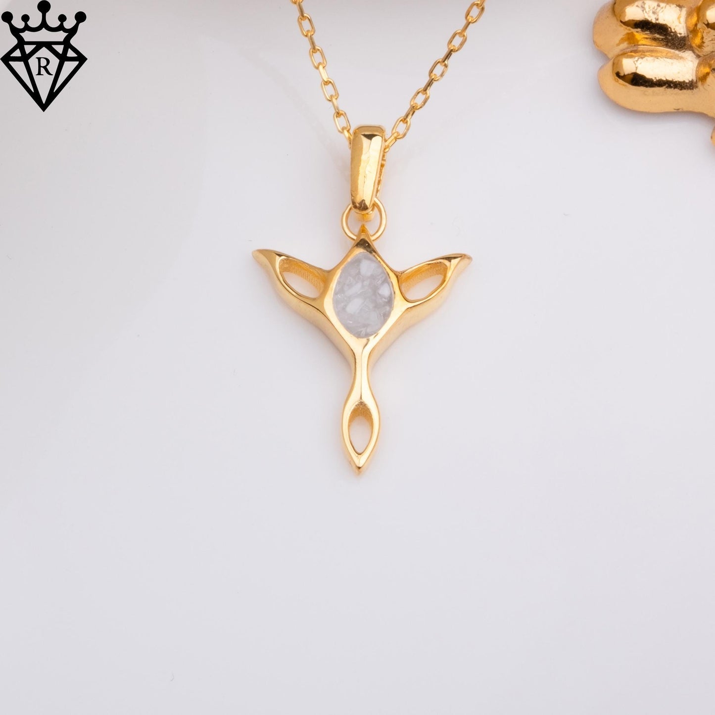 Moonstone Elf Pendant: Handmade Sterling Silver Fantasy Necklace