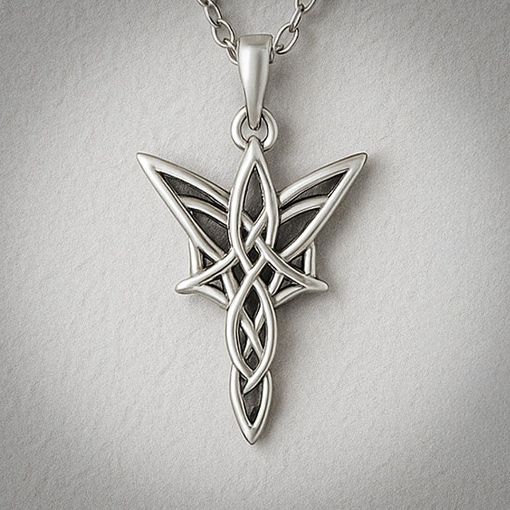 Handmade Elven Star Necklace | 925 Sterling Silver | Fantasy Elvish Symbol | Mythical Gift