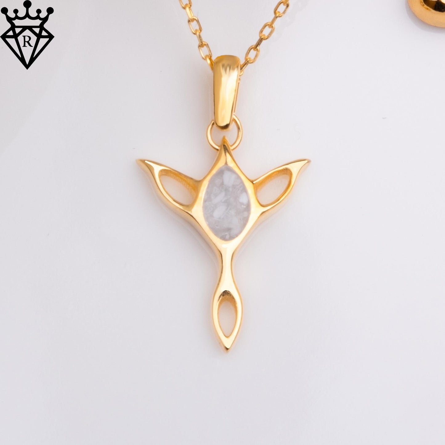 Moonstone Elf Pendant: Handmade Sterling Silver Fantasy Necklace
