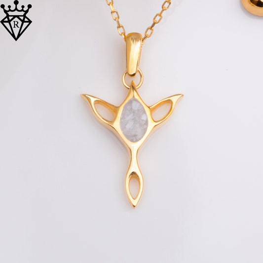 Moonstone Elf Pendant: Handmade Sterling Silver Fantasy Necklace