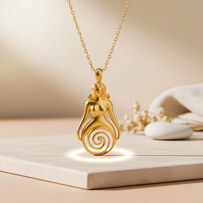 Spiral Goddess Necklace | 925 Sterling Silver | Symbolic Feminine Design | Empowerment & New Beginnings