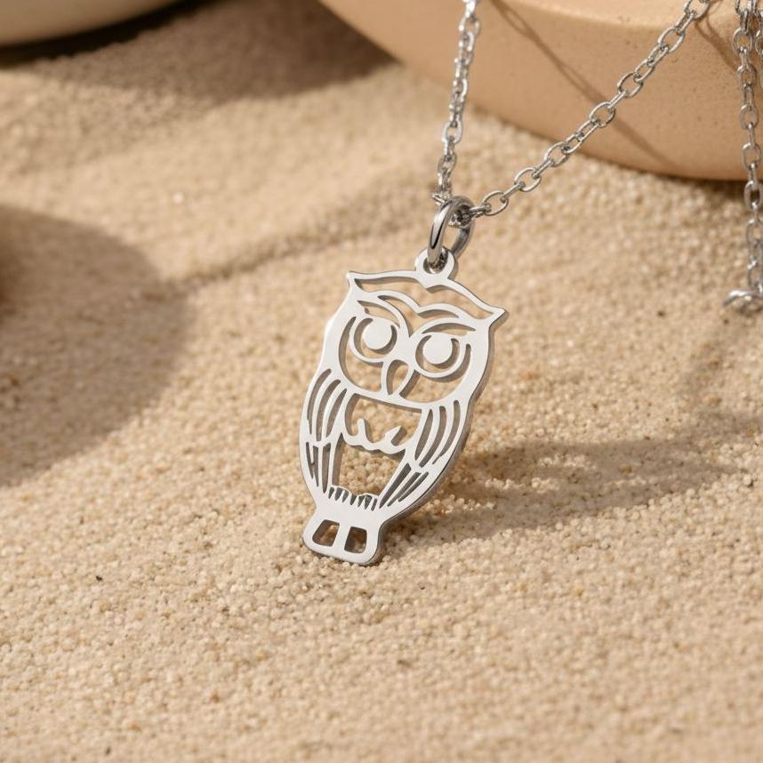 Owl Pendant Necklace | 925 Sterling Silver for Nature Lovers | Minimalist Woodland Style | Meaningful Gift for Her