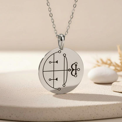 Aim Sigil Necklace | 925 Sterling Silver Gothic Jewelry | Occult Symbol Protection Style | Spiritual Statement Gift