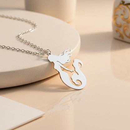 Mermaid Necklace | 925 Sterling Silver Women | Ocean Mermaid Seashell Style | Birthday Best Friend Gift
