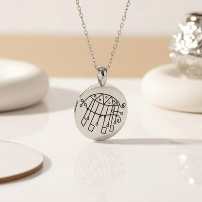 Bifrons Sigil Necklace | 925 Sterling Silver Unisex Jewelry | Gothic Occult Amulet | Meaningful Spiritual Gift